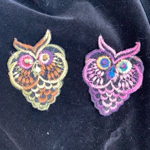 Lot of 2 Vintage GUC PAT-ONS Owl Patches